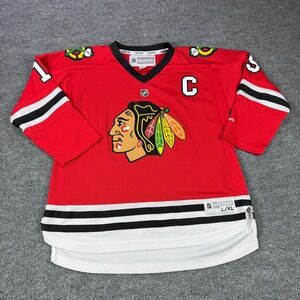 Chicago Blackhawks Jonathan Toews 19 Reebok Jersey Youth L/XL Red NHL Hockey